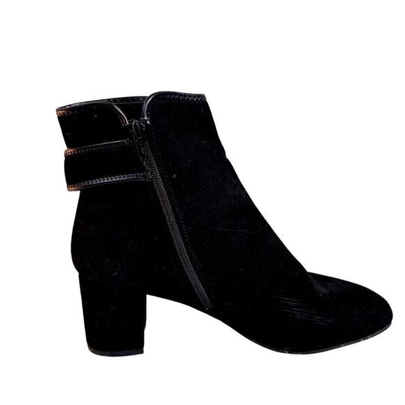 Croft & Barrow Loretta Suede She Boots Buckle Side Zip Sz 9.5 - Picture 2 of 7